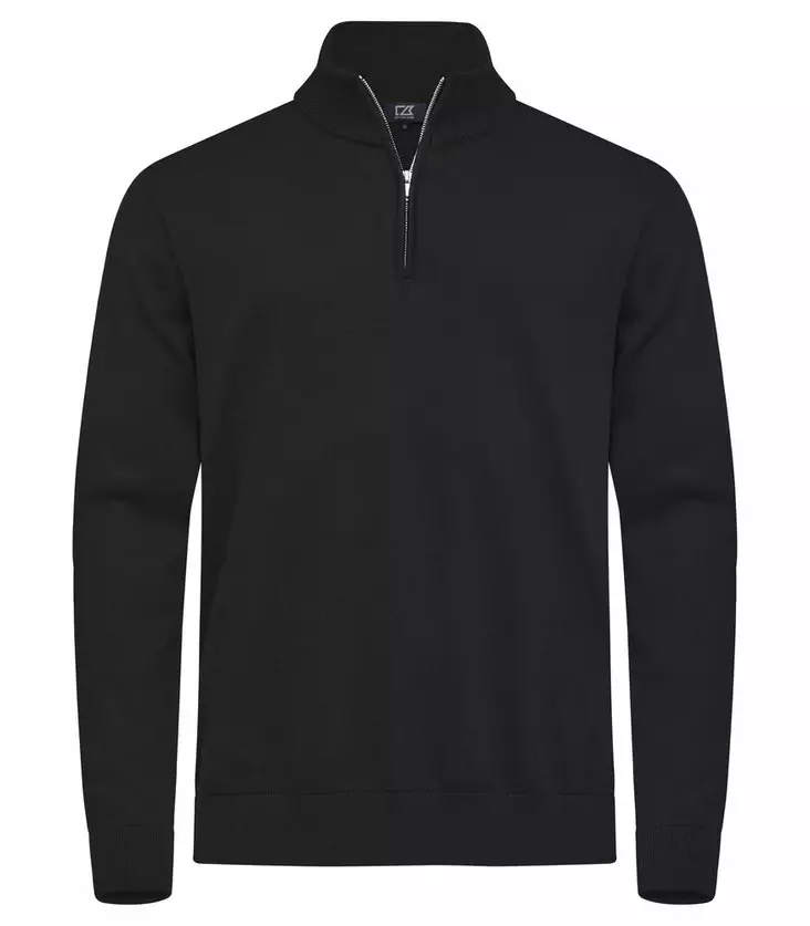 C&B Oakville Half Zip Sweater Men, Black - Cutter & Buck Vaatteet - 355428-99 - 1