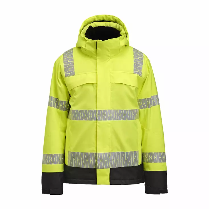 Jobman 1235 Hi-Vis Talvitakki, Keltainen/musta - Jobman Huomiotyövaatteet - 65123542-2199 - 1