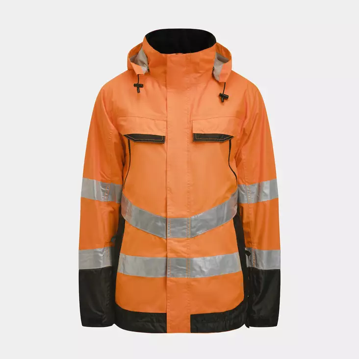 Jobman 1283 Vedenpitävä Kuoritakki Hi-Vis, oranssi/musta - Jobman Huomiotyövaatteet - 65128362-3199 - 1