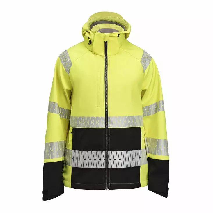 Jobman 1376 Softshell-takki Hi-Vis, Keltainen/musta - Jobman Huomiotyövaatteet - 65137678-2199 - 1