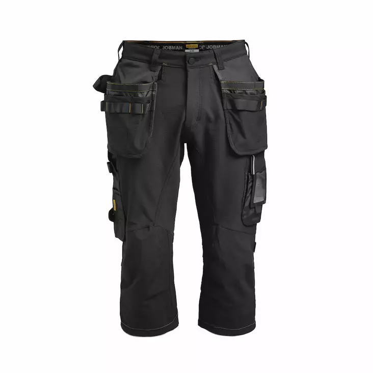 Jobman 2195 Piraattihousut Stretch, musta - Jobman Työvaatteet - 65219518-9999 - 1