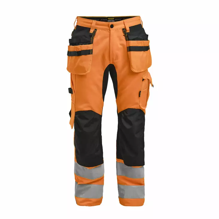 Jobman 2240 Riipputaskuhousut Stretch Hi-Vis, oranssi/musta - Jobman Huomiotyövaatteet - 65224062-3199 - 1