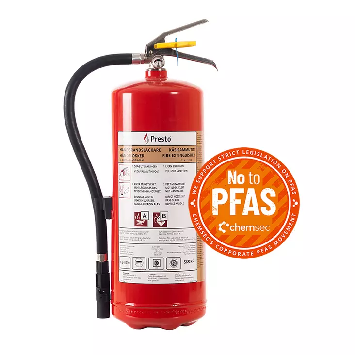 Presto S6SFF, 6 ltr vaahtosammutin, fluorivapaa, 21A 183B - Vaahtosammuttimet - PR-290689 - 1