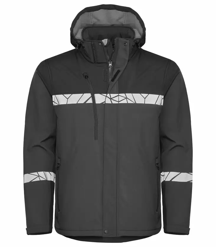 ProJob 7400 Softshell-takki, Grey/Black - Projob Työtakit - 647400-9899 - 1