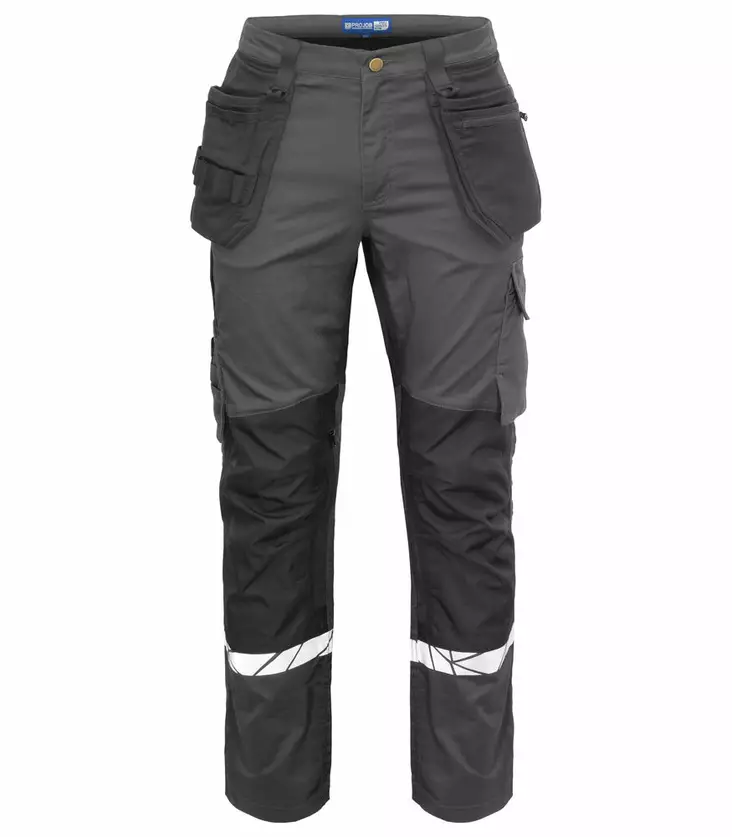 ProJob 7509 Housut, Grey/Black - Projob Työhousut - 647509-9899 - 1