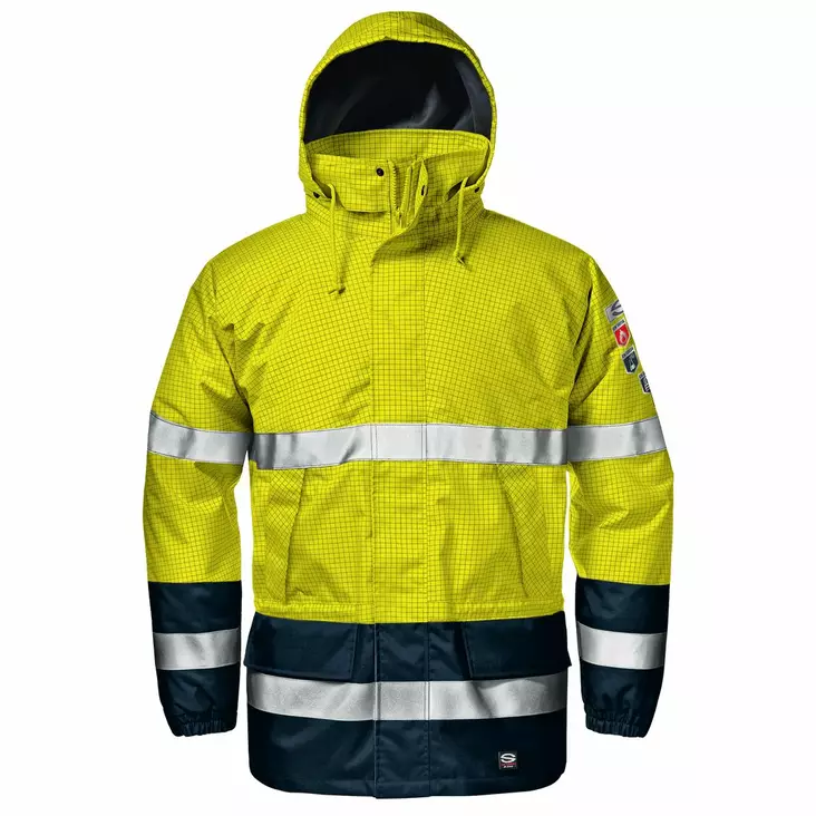 SIR Microlines Palosuojattu HV LK3 Talvitakki, Keltainen/T.Sininen - Kaikki Palosuojatut työvaatemerkit - 35214BIC - 1