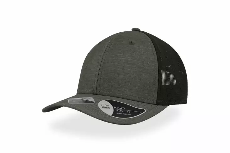Atlantis Whippy Mid Visor joustoverkkolippis, Dark Grey Melange - Kaikki Profiilivaatemerkit - WHIP-GSME - 1