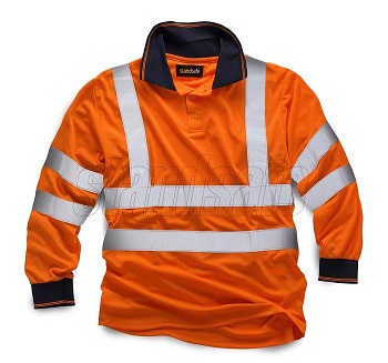Standsafe HV005 Pitkähihainen Pikeepaita LK2, Oranssi - Standsafe Huomiotyövaatteet - HV005-O - 1