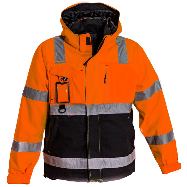 Tuuma Huomio talvitakki, Oranssi/Musta - Tuuma Huomiotyövaatteet - TU-HTT-O - 1