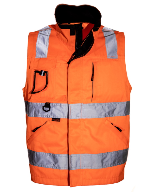 Tuuma Huomio työnjohtajan liivi, Oranssi - Tuuma Huomiotyövaatteet - TU-HTJL-O - 1