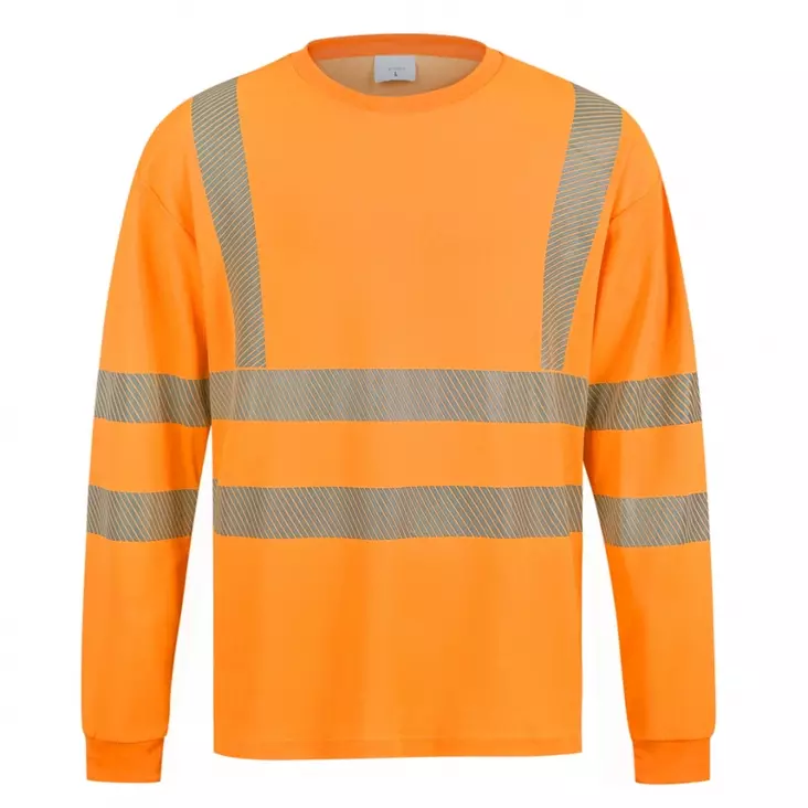 Tuuma Ilmava Pitkähihainen T-Paita, Oranssi - Tuuma Huomiotyövaatteet - TU-HLS2-O - 1