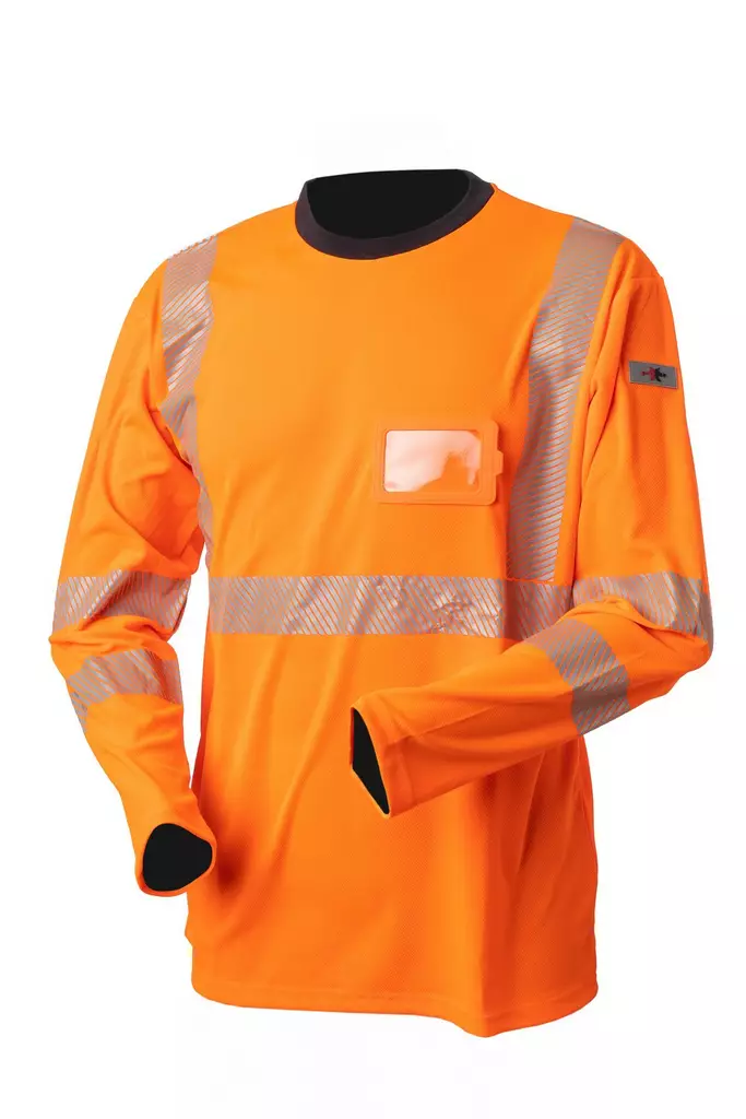 Priha 4069P Pitkähihainen Huomio T-Paita LK2, Oranssi - Huomiopaidat - PR-4069P - 1