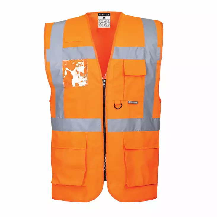 Portwest S476 Berlin HV Executive Vest LK2, Oranssi - Huomioliivit - S476-ORR - 1