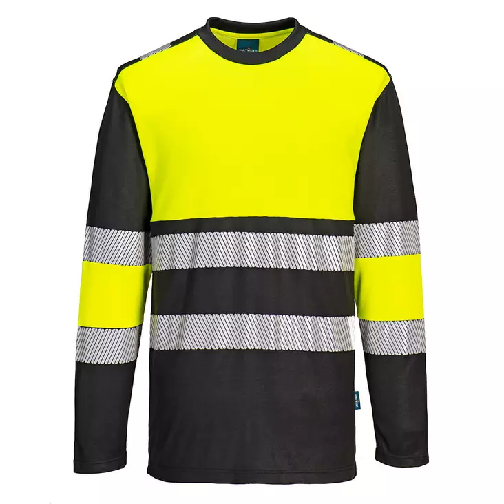 Portwest PW312 HV pitkähihainen paita LK1, kelta/musta - Huomiopaidat - PW312-YBR - 1