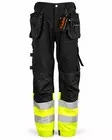 Tuuma Huomio Riipputaskuhousut, Keltainen/Musta - Tuuma Huomiotyövaatteet - TU-HRTH-Y - 3