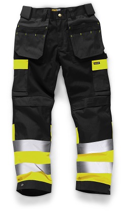 Standsafe WK010 Riipputaskuhousut LK1, Keltainen/Musta - Standsafe Huomiotyövaatteet - WK010-Y - 1