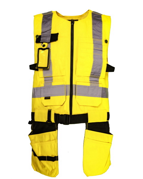 Tuuma Huomio Riipputaskuliivi, Keltainen - Tuuma Huomiotyövaatteet - TU-HRTL-Y - 1