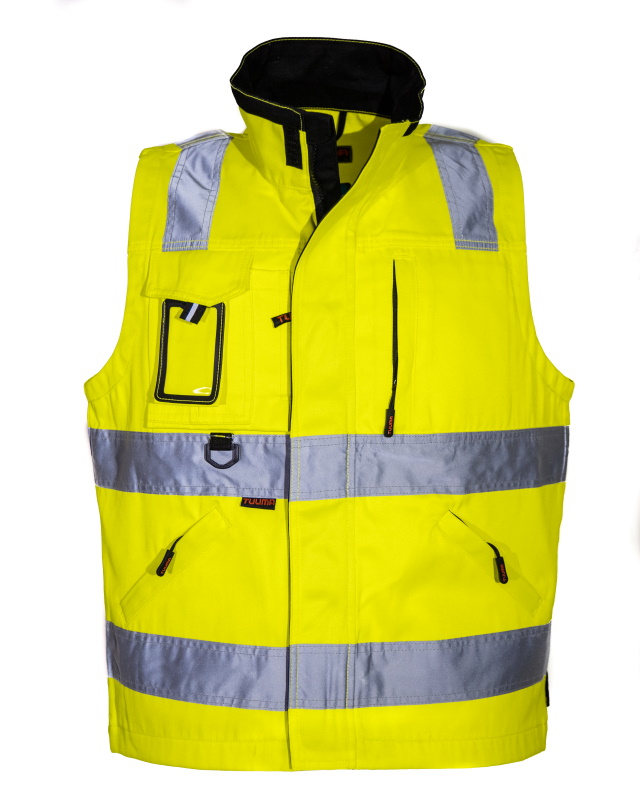 Tuuma Huomio työnjohtajan liivi, Keltainen - Tuuma Huomiotyövaatteet - TU-HTJL-Y - 1